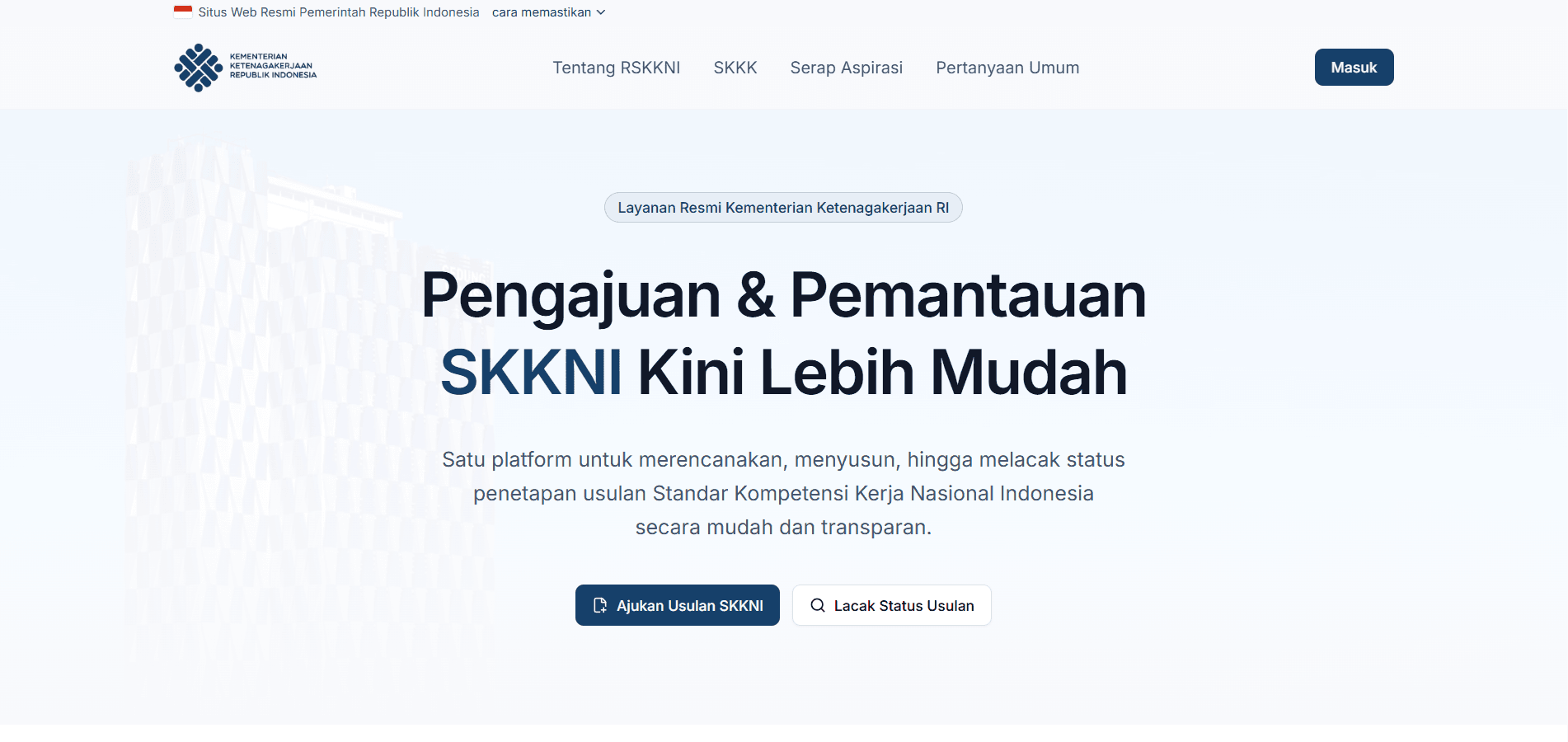 SKKNI Submission and Monitoring Website